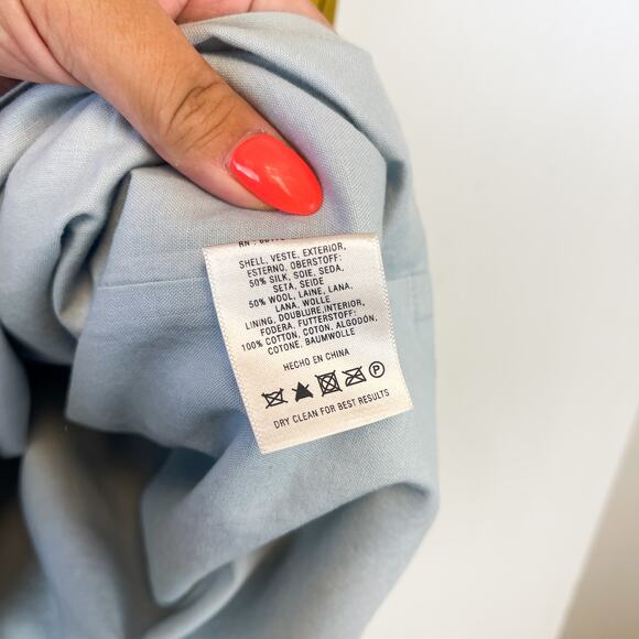 Maeve Anthropologie Size 4 Fit & Flare Mini Silk Wool Blend Dress Yellow Gold - Picture 7 of 10